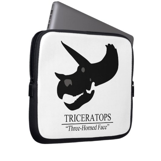 Triceratops Skull Laptopschutzhülle (Vorne Rechts)