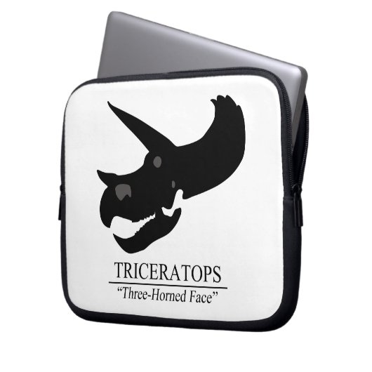 Triceratops Skull Laptopschutzhülle (Vorderseite Links)