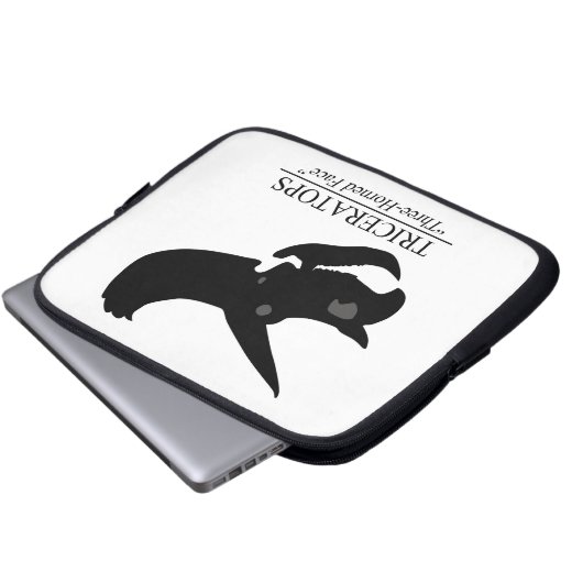Triceratops Skull Laptopschutzhülle (Vorne Knopf)