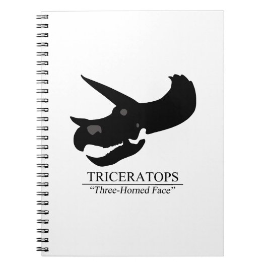 Triceratops Skull Notizblock (Vorderseite)