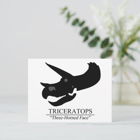 Triceratops Skull Postkarte (Stehend Vorderseite)