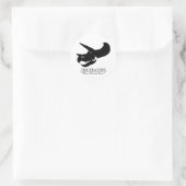 Triceratops Skull Runder Aufkleber (Tasche)