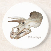 Triceratops Skull-Untersetzer Sandstein Untersetzer (Vorne)