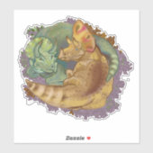 Triceratops Snuggles Aufkleber (Blatt)