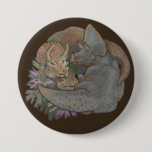 Triceratops Snuggles Button (Vorderseite)