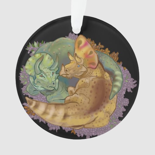 Triceratops Snuggles Ornament (Vorderseite)