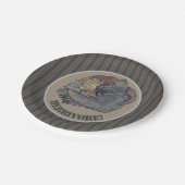 Triceratops Snuggles Pappteller (Schrägansicht)