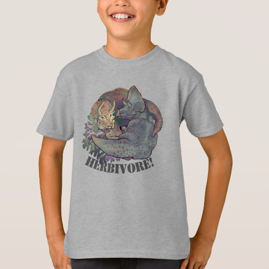Triceratops Snuggles T-Shirt (Vorderseite)