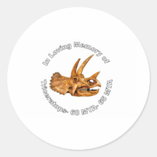 Triceratops-Speicher Runder Aufkleber