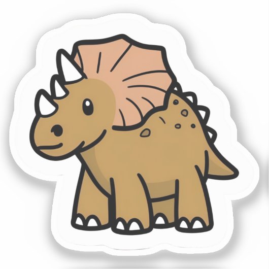 Triceratops Sticker (Vorderseite)