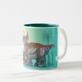 Triceratops-Tasse Zweifarbige Tasse (VorderseiteRechts)