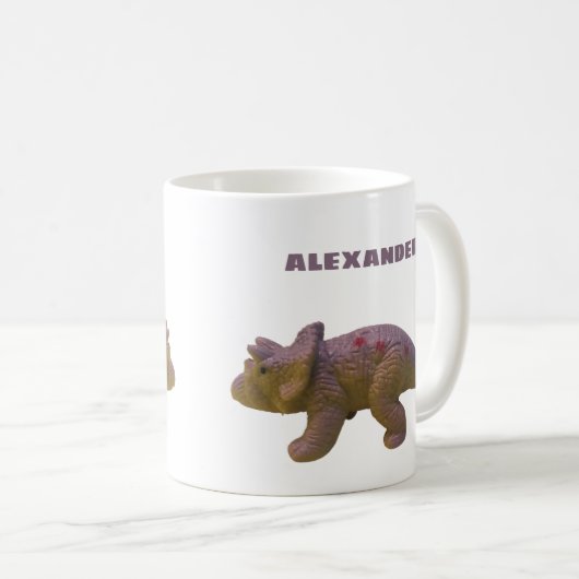 Triceratops und Ihr Name Toy Dinosaurier Kaffeetasse (VorderseiteRechts)