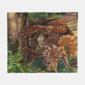 Triceratops-Wald Fleecedecke (Vorderseite (Horizontal))