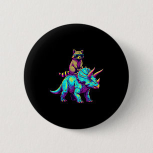 Triceratops Waschbär Dinosaurier Chaos Button