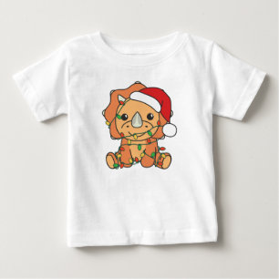 Triceratops Weihnachts Winter Tiere Holiday Dinos Baby T-shirt
