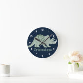 Triceratore Runde Wanduhr (Zuhause)