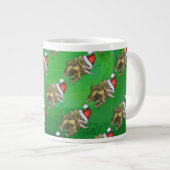 Tricerops Christmas Green Jumbo-Tasse (Vorderseite Rechts)