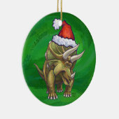 Tricerops Christmas Green Keramik Ornament (Rechts)