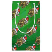 Tricerops Christmas Green Kleine Geschenktüte (Vorderseite)