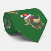 Tricerops Christmas Green Krawatte (Gerollt)