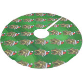Tricerops Christmas Green Polyester Weihnachtsbaumdecke (Schrägansicht)