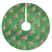 Tricerops Christmas Green Polyester Weihnachtsbaumdecke (Vorderseite)