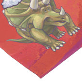 Tricerops Weihnachten auf Rot Kurzer Tischläufer (Ecke)