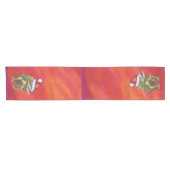 Tricerops Weihnachten auf Rot Kurzer Tischläufer (Horizontal)