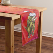 Tricerops Weihnachten auf Rot Kurzer Tischläufer (Beispiel)