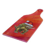 Tricerops Weihnachten auf Rot Schneidebrett (Ecke)