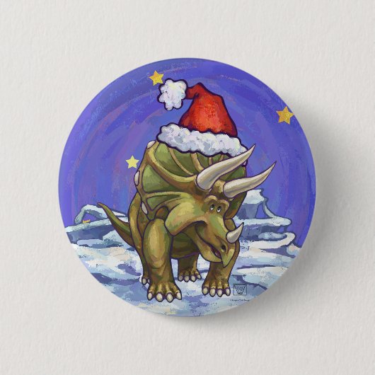 Tricerops Weihnachten Button (Vorderseite)