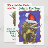 Tricerops Weihnachten Einladung (Vorne/Hinten)