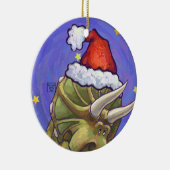 Tricerops Weihnachten Keramikornament (Rechts)