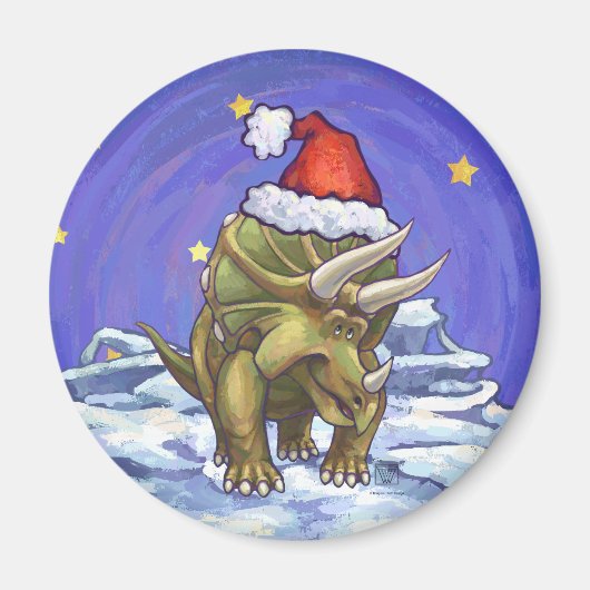Tricerops Weihnachten Magnet (Vorne)