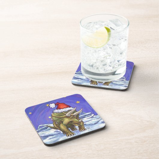 Tricerops Weihnachten Untersetzer (Rechte Seite)