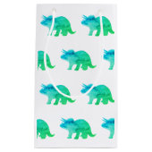 Tricertops Dinosaur Painting Pattern Neon Kleine Geschenktüte (Vorderseite)