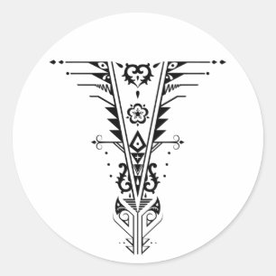 Trichotomie-Tristack Runder Aufkleber