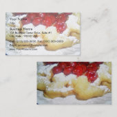 Trichter-Kuchen mit Kirschen Visitenkarte (Vorne/Hinten)