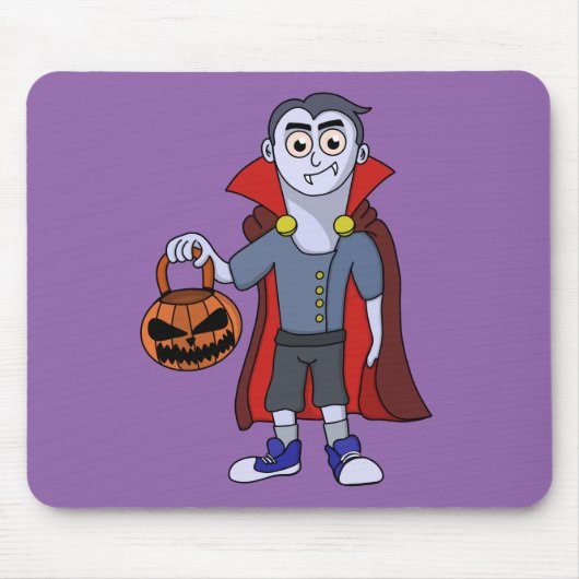 Trick and Leckerei a Vampire on Halloween Mousepad (Vorne)