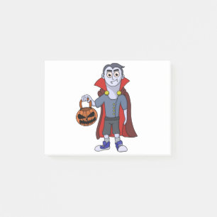 Trick and Leckerei a Vampire on Halloween Post-it Klebezettel