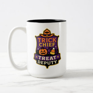 Trick Chief, Treat Deputy   Halloween Zweifarbige Tasse