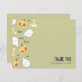 Trick Leckerei Boo! | Notizkarten, die wir Ihnen g Mitteilungskarte (Vorne/Hinten)