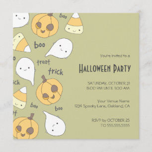 Trick-LeckereiBoo! Halloween-Party-Einladungen Einladung