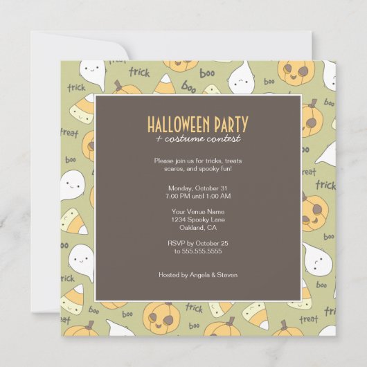 Trick-LeckereiBoo! | Halloween-Party-Einladungen Einladung (Vorderseite)