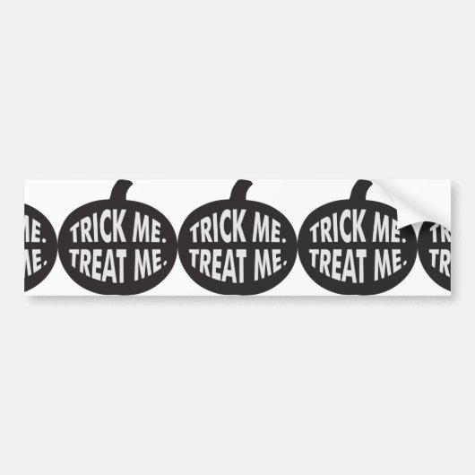 Trick Me-Leckerei B/W Autoaufkleber (Vorne)