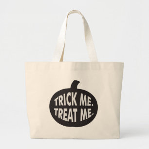 Trick Me-Leckerei B/W Jumbo Stoffbeutel