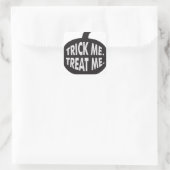 Trick Me-Leckerei B/W Quadratischer Aufkleber (Tasche)