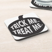 Trick Me-Leckerei B/W Untersetzer (Linke Seite)