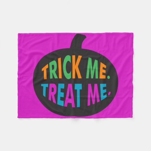 Trick Me Leckerei Me, Halloween Multi-Color Fleecedecke (Vorderseite (Horizontal))