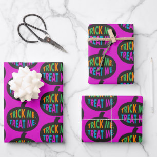Trick Me Leckerei Me, Halloween Multi-Color Geschenkpapier Set